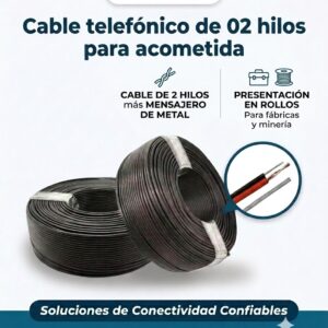 Cable telefónico de 2 hilos para acometida