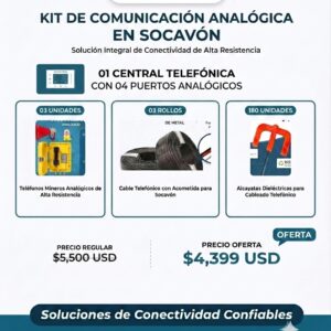 Kit de comunicación analógica en Socavón